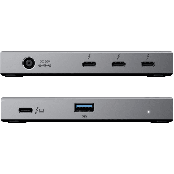 ALOGIC TB4H3TB hub Thunderbolt 4 40000 Mbit/s Čierna, Šedá