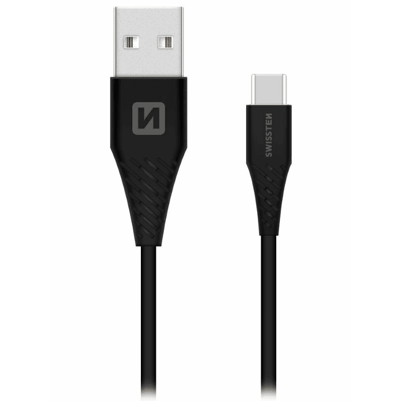 Kábel Swissten USB - USB 3.1 typ C 1,5 m čierny