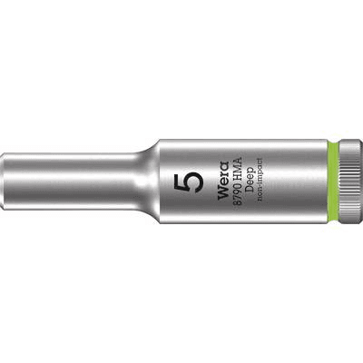 WERA NÁSTRČNÝ KĽÚČ NÁSTAVEC DLHÝ VYSOKÝ 1/4" 8790 HMA DEEP 5 MM