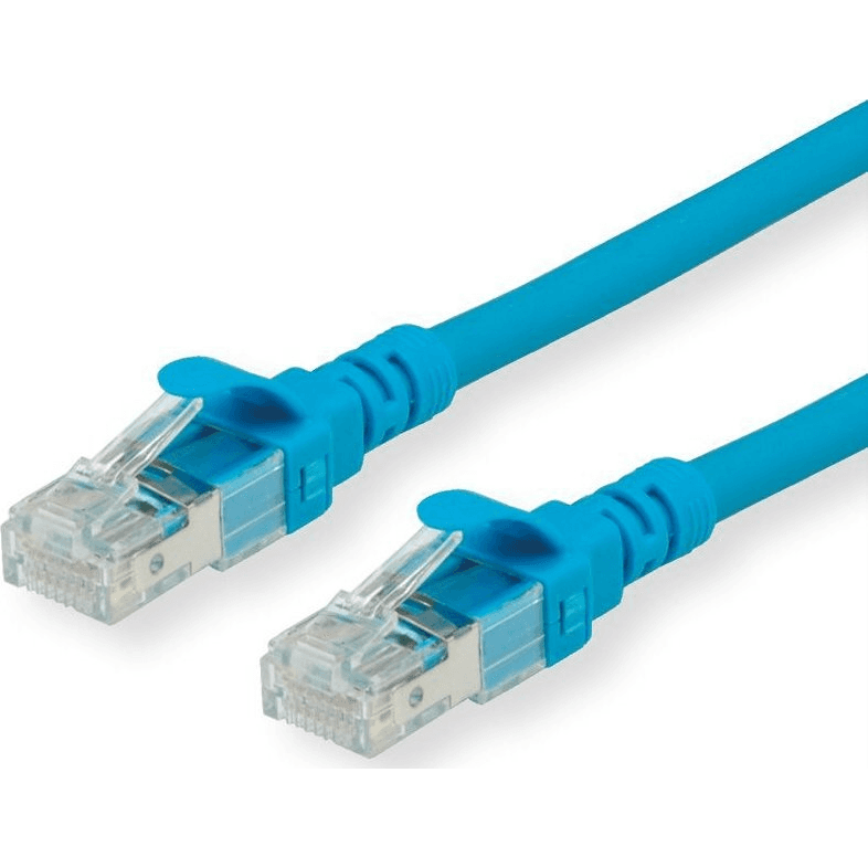 Patchcord Roline U/UTP 6a RJ45 / RJ45 1 m modrý