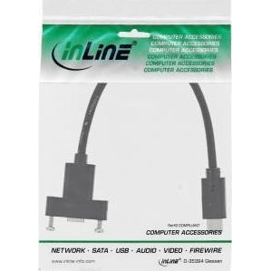 InLine 33441G USB kábel USB 3.2 Gen 1 (3.1 Gen 1) 0,2 m USB C Čierna