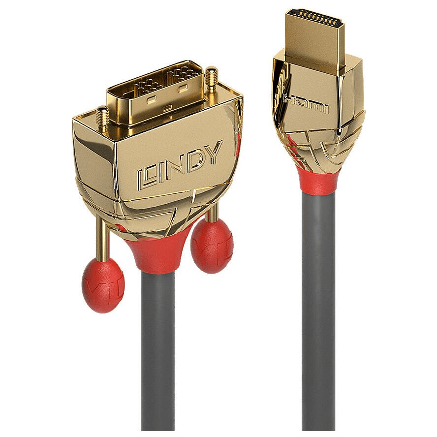 Lindy 36197 adaptér na video kábel 5 m Typ HDMI (štandard) DVI-D Šedá