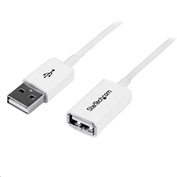 StarTech.com USBEXTPAA1MW USB kábel 1 m USB 2.0 USB A Biela