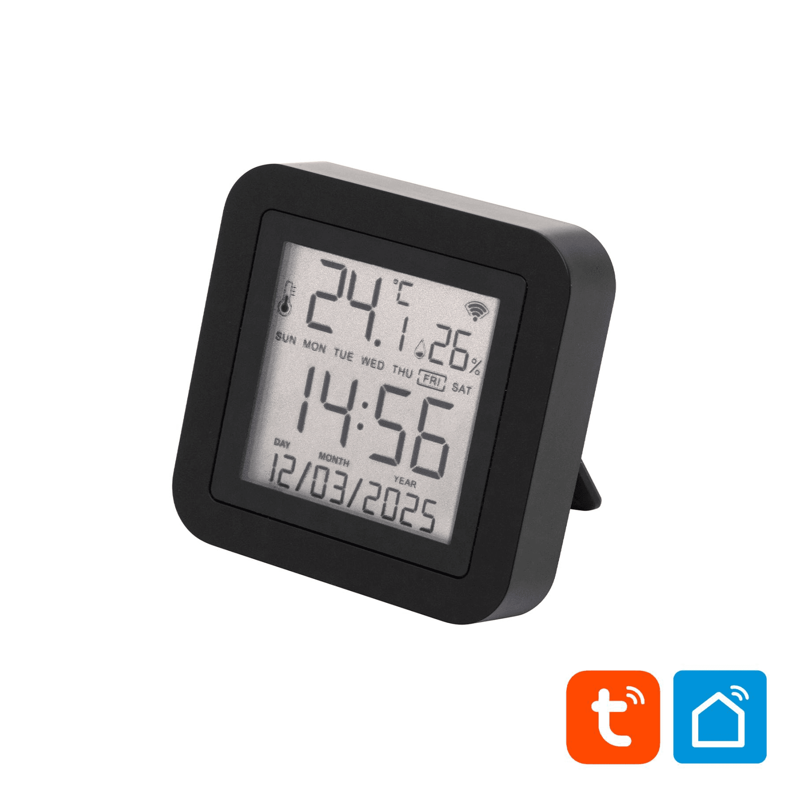 Home HSTHR diaľkový ovládač, merač teploty a vlhkosti, hodiny, LCD displej