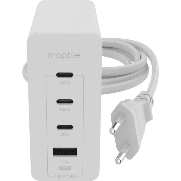 mophie 409909309 nabíjačka na PDA a mobilné telefóny Laptop, Smartfón, Tablet Biela AC Rýchle nabíjanie Vnútorný