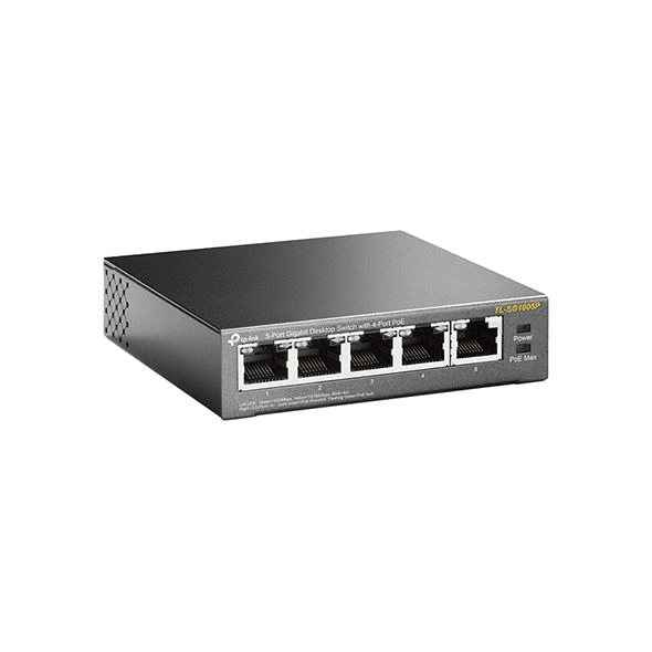 TP-Link TL-SG1005P Nespravované Gigabit Ethernet (10/100/1000) Podpora napájania cez Ethernet (PoE) Čierna