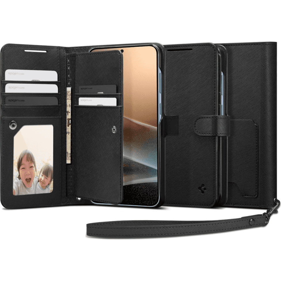 Puzdro s flipom Spigen pre Samsung Galaxy S25+ čierne