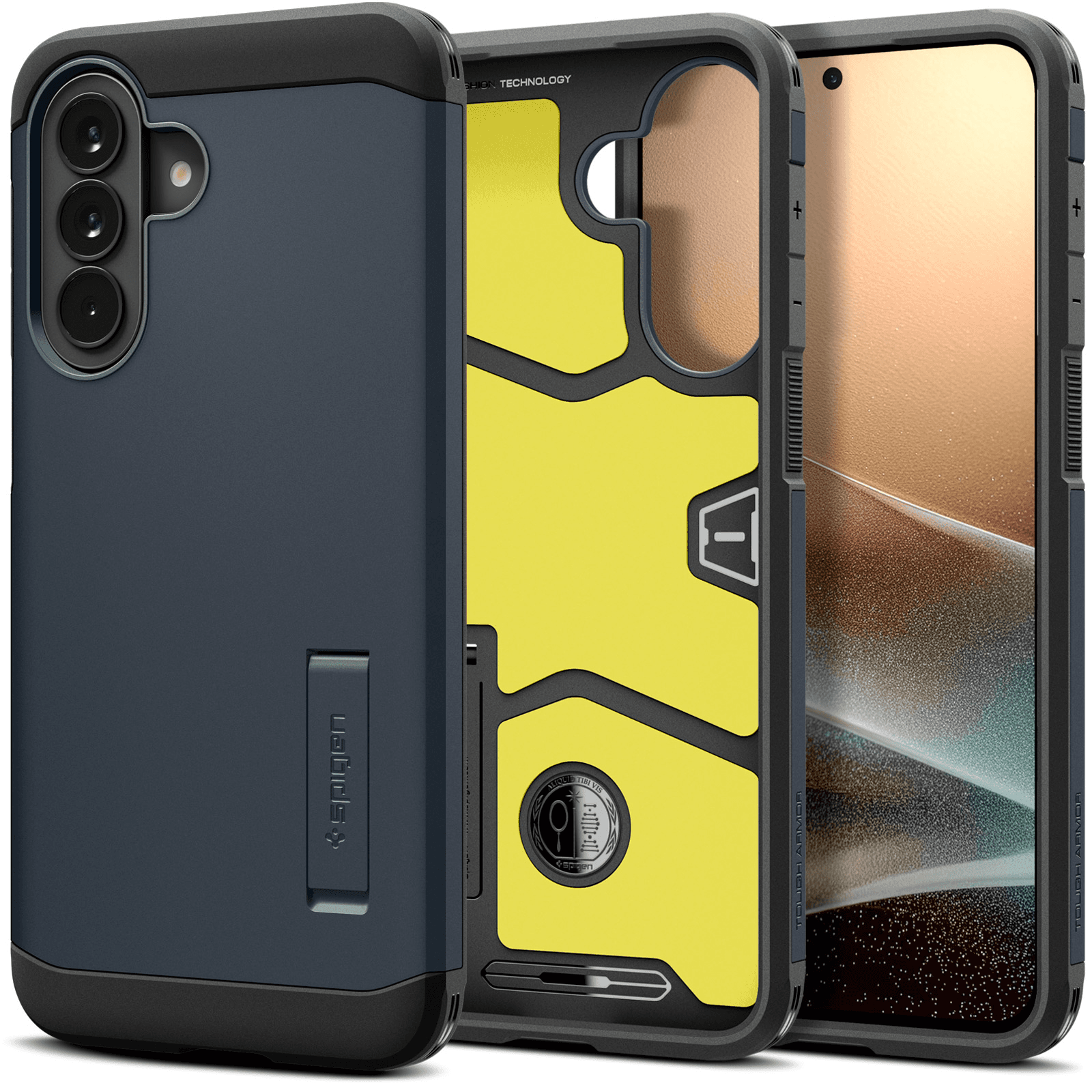 Puzdro pre Samsung Galaxy A57 5G Spigen Tough Armor Metal Slate