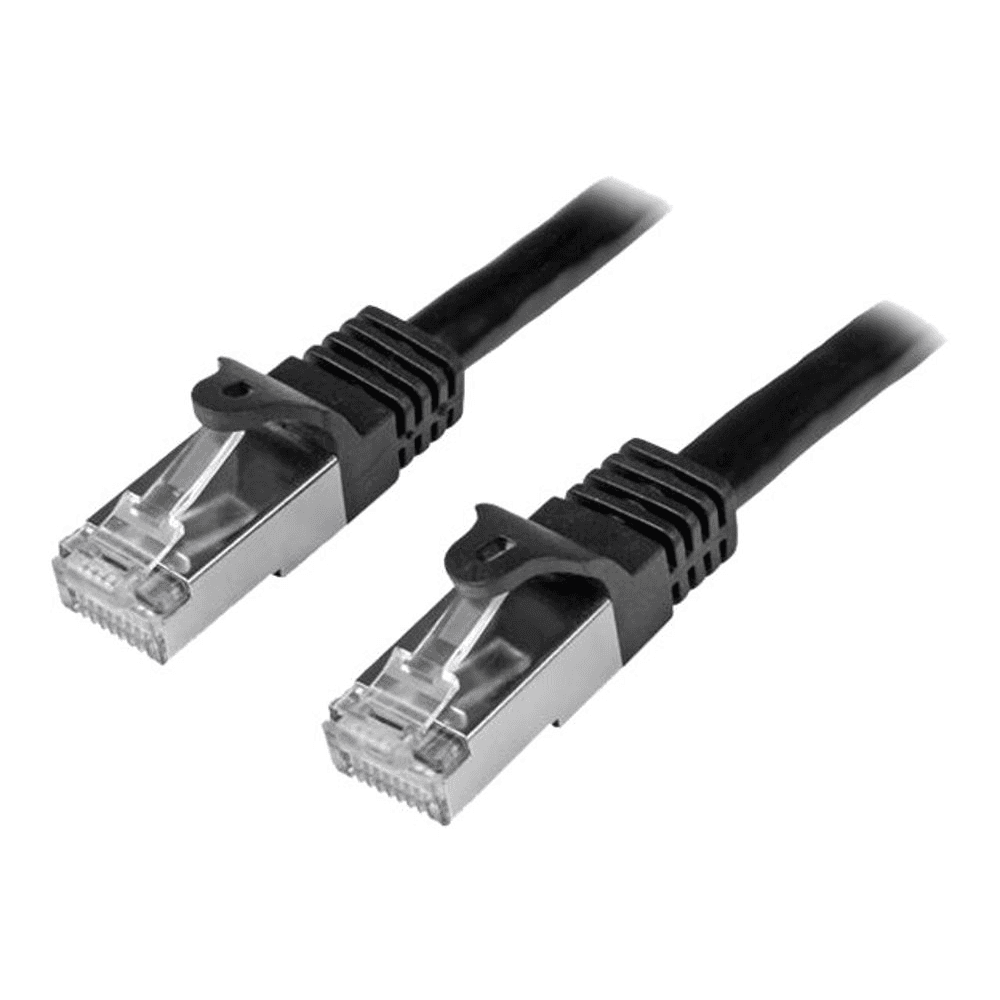 StarTech.com N6SPAT3MBK sieťový kábel Čierna 3 m Cat6 SF/UTP (S-FTP)
