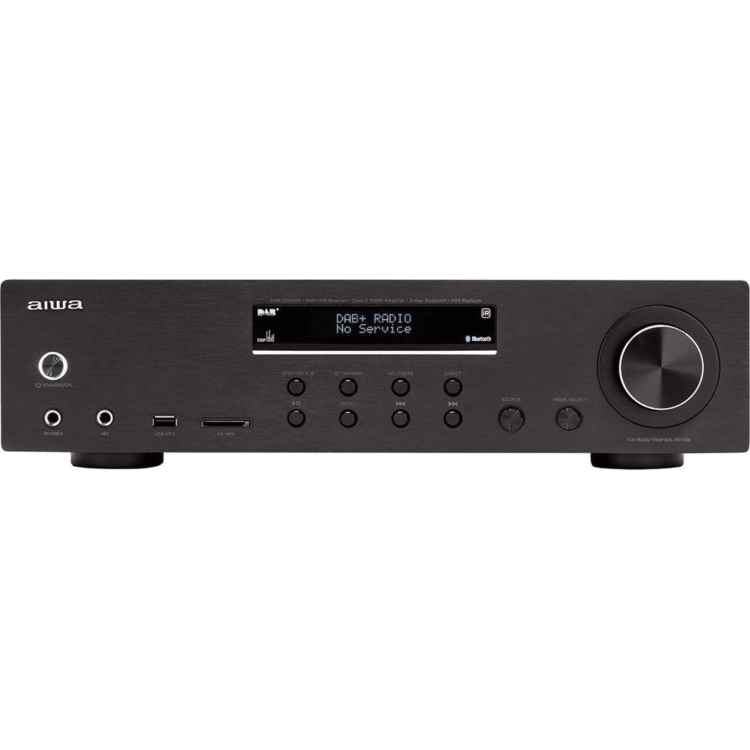 Amplituner Aiwa AMR-200DAB/BK 200 W DAB+ FM BT USB čierny