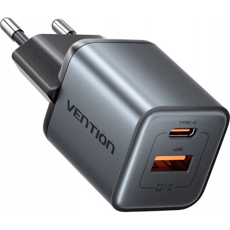 Vention Sieťová Nabíjačka GaN USB-C USB Napájací adaptér Nabíjačka QC 3.0