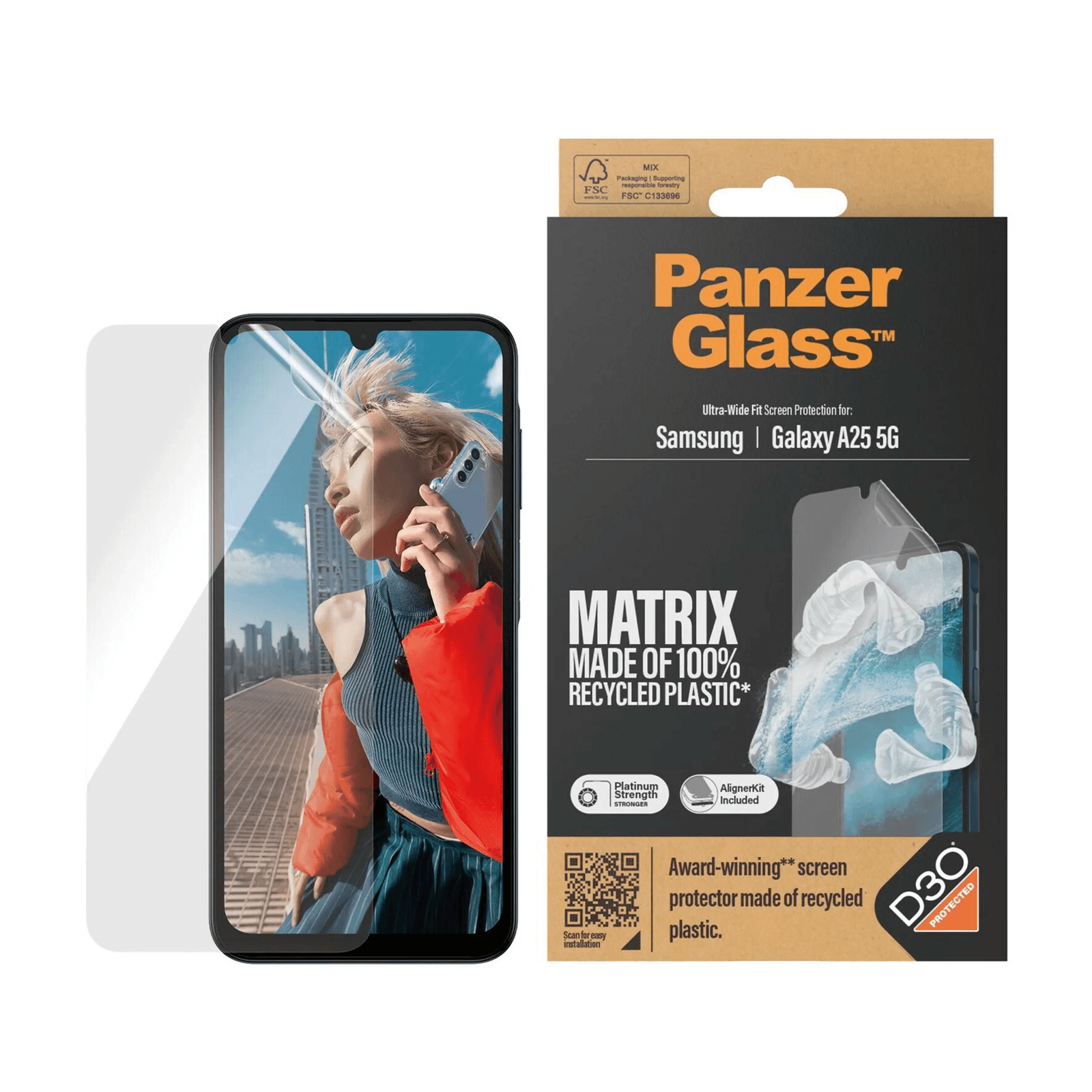 PanzerGlass 7360 chránič obrazovky a chrbta mobilného telefónu Číra ochranná fólia na displej Samsung 1 kusov