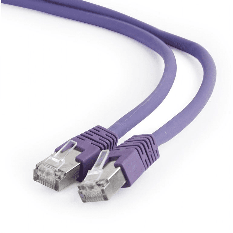 Patchcord Gembird S/FTP 6a RJ45 / RJ45 5 m fialový