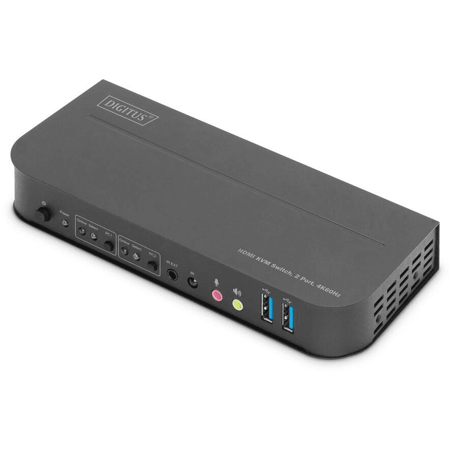 Prepínač KVM HDMI 4K 2-portový Digitus DS-12874
