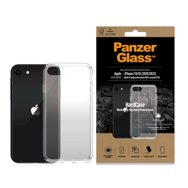 PanzerGlass ® HardCase iPhone SE (2020/2022) | 7 | 8 puzdro na mobilný telefón Ochranný obal Priehľadná