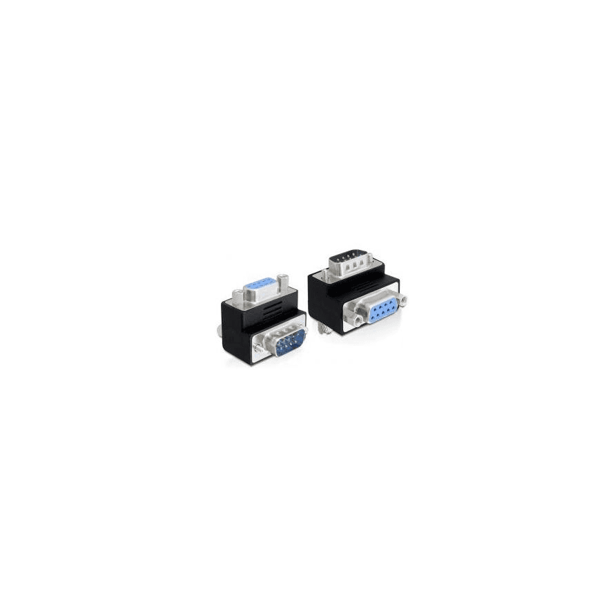 Adaptér D-Sub 9-pinový samec na samicu, 90° uhlový Delock 65264