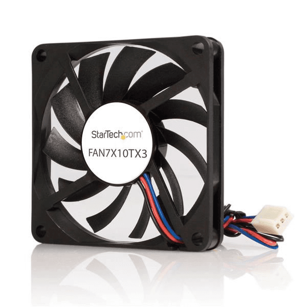 StarTech.com FAN7X10TX3 systém chladenia počítačov Počítačová skriňa Ventilátor 7 cm Čierna