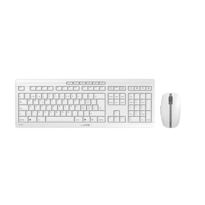 CHERRY Stream Desktop Recharge klávesnica Obsahuje myš RF Wireless QWERTZ Nemecký Šedá