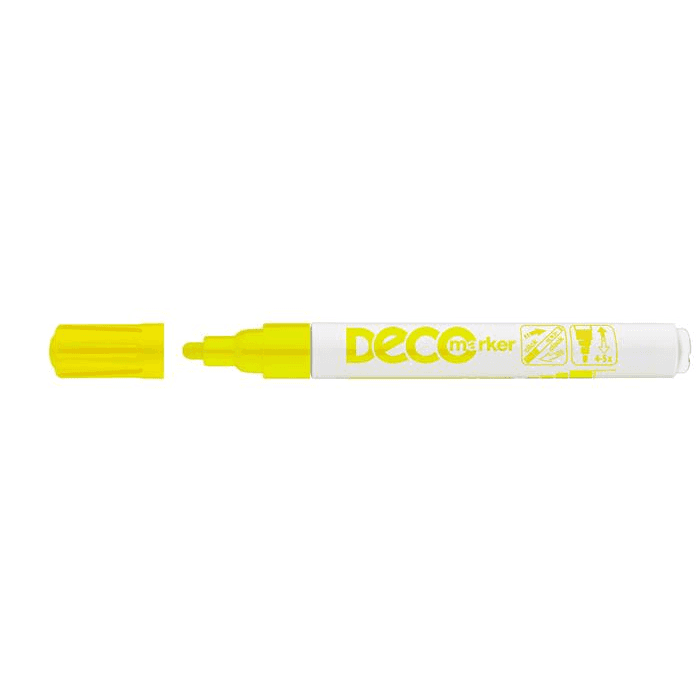 Lakový popisovač "Decomaker", žltá, 2-4mm, ICO