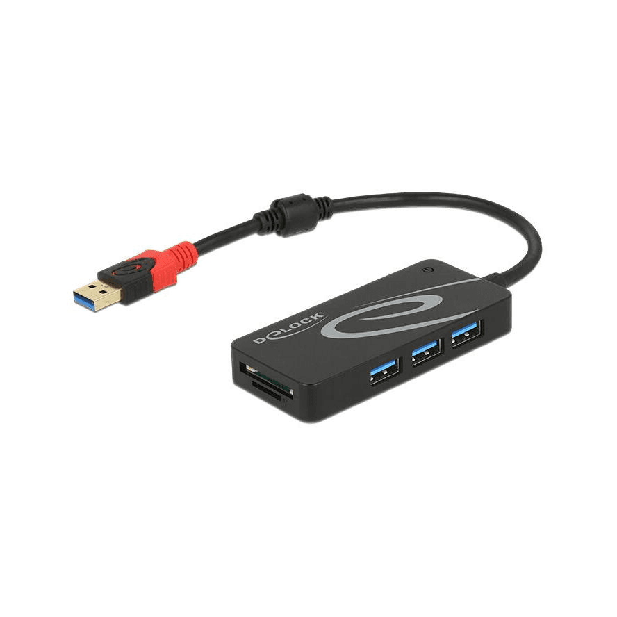 DeLOCK HUB USB 3.0 3 port externé + 2 x SD Slo USB 3.2 Gen 1 (3.1 Gen 1...