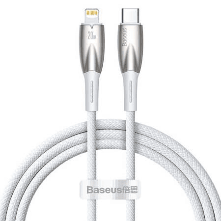 Kábel Baseus USB typ C - Apple Lightning 1 m biely