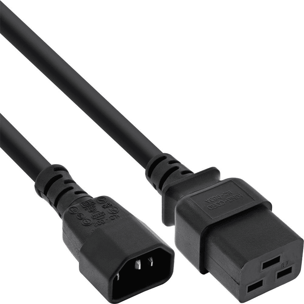 InLine 16659I napájací kábel Čierna 0,5 m C14 zviazané C19 zviazané