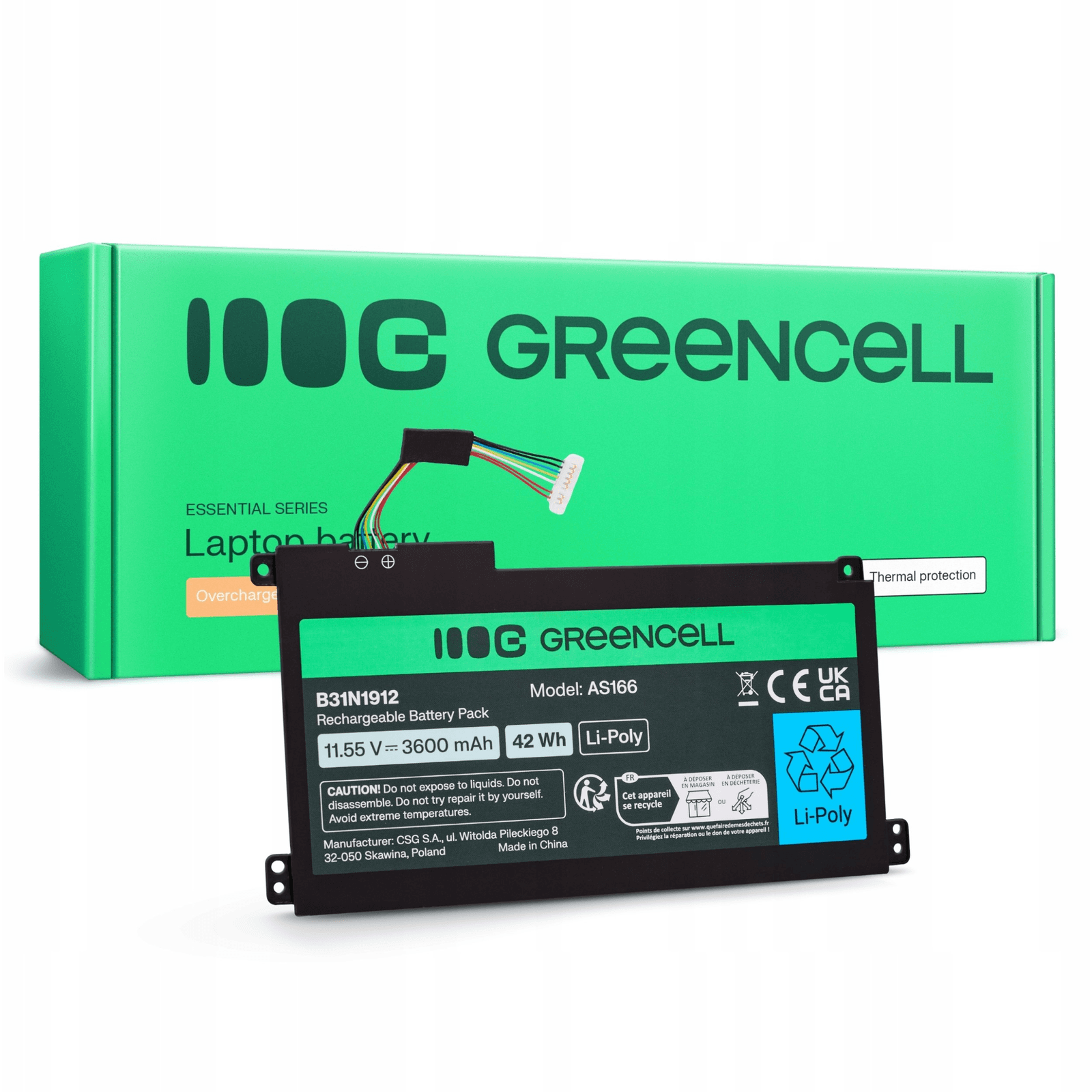 Batéria pre notebooky Asus lítium-polymérová 3600 mAh Green Cell