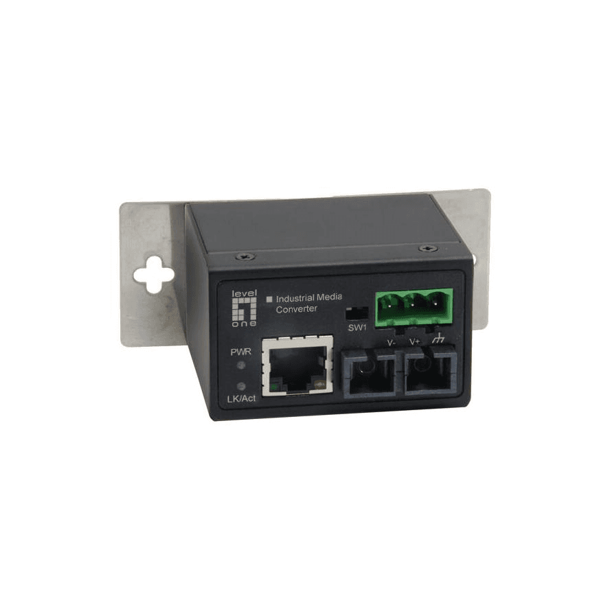 LevelOne IEC-4002 konvertor sieťovej kabeláže 100 Mbit/s Viacmódové Čierna