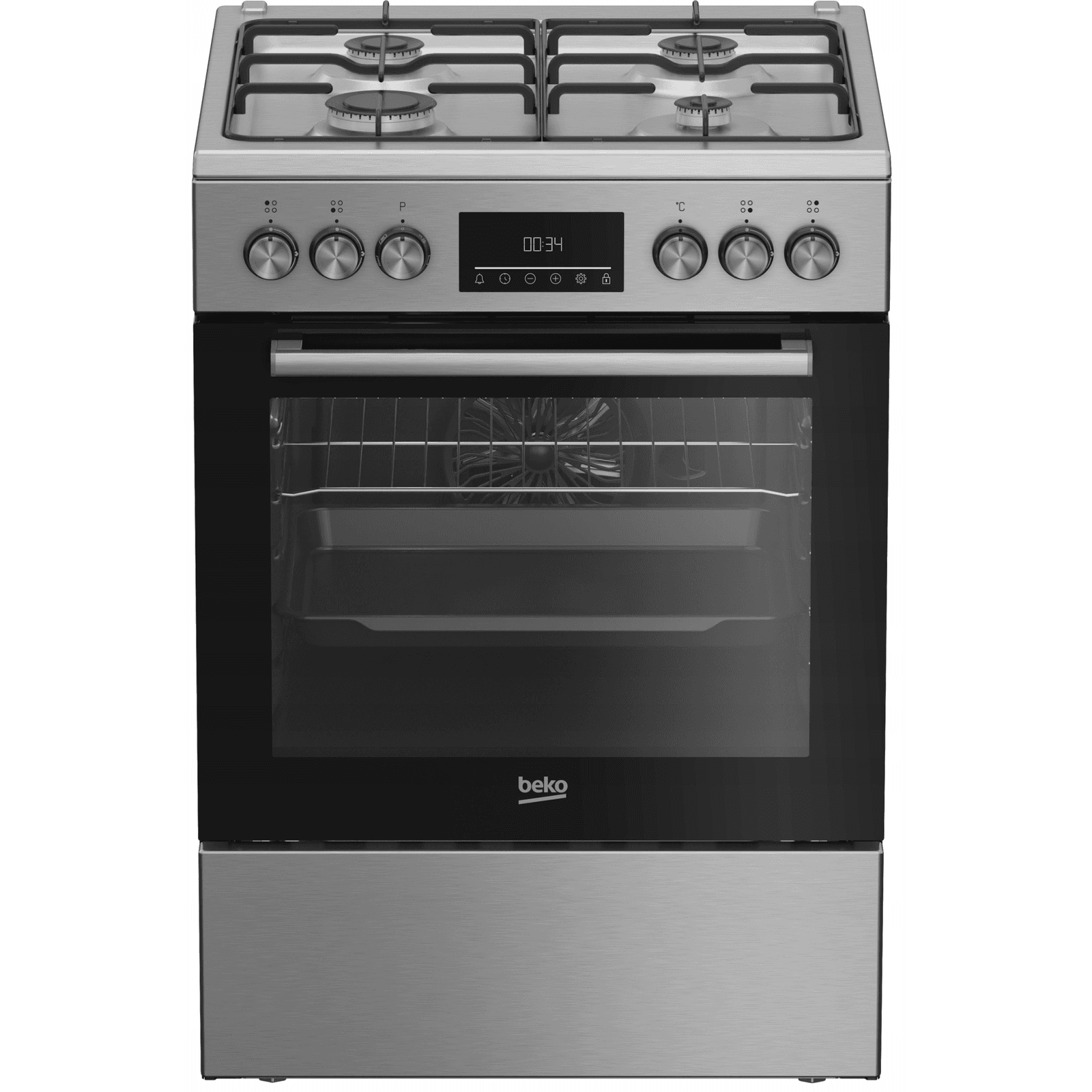 Kombinovaný sporák (plynový a elektrický) Beko FBE6330GXDSN s teplovzdušnou