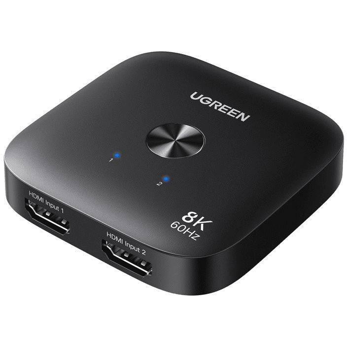 Ugreen AW700 HDMI 2.1 prepínač 2x1 8K 60Hz 4K 120Hz USB-C LED Switch