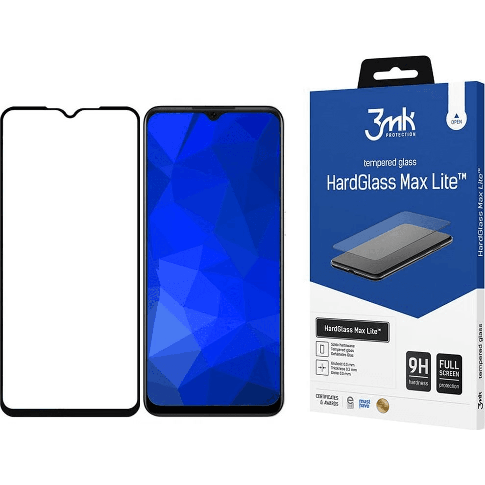 Tvrdené sklo 3mk HardGlass Max Lite pre Oppo A73 Čierne