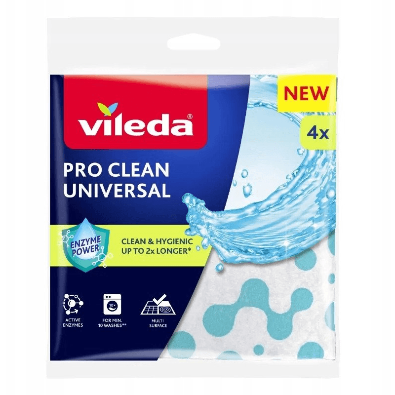 Univerzálna utierka s enzýmami Vileda Pro Clean 4 ks