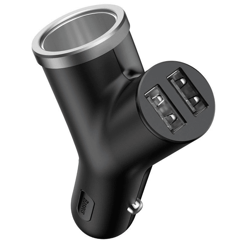 BASEUS RYCHLÁ NABÍJAČKA AUTO 2x USB 40W + ZÁSUVKA ZAPAĽOVAČA 3,4A