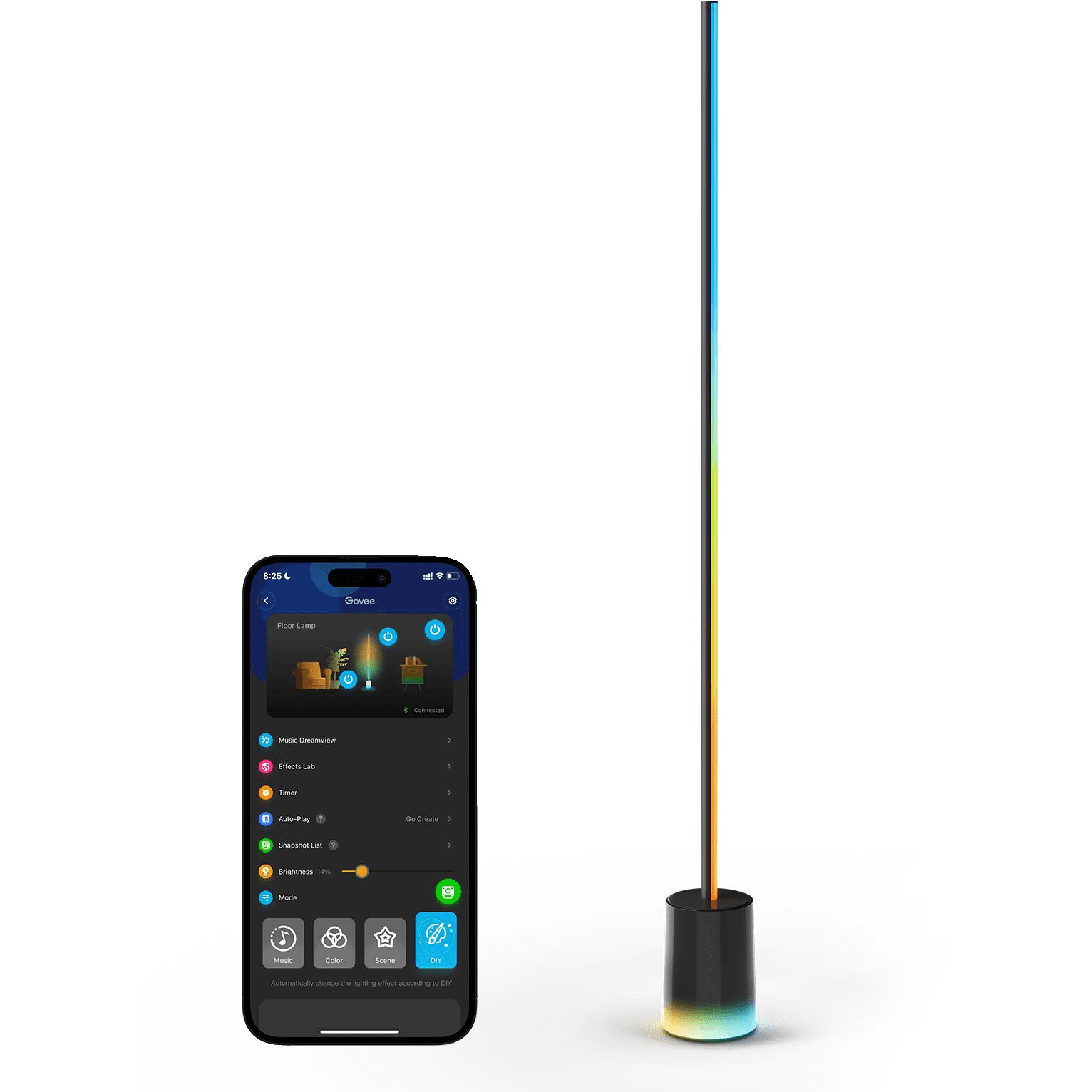 Stojacia lampa Govee H607C Bluetooth WiFi, nastaviteľná jasnosť