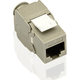 VALUE Keystone konektor RJ45 kat. 6a, tienený, 180 °, slim, montáž bez