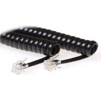 ACT Coiled phonehorn cable 1,5 m Čierna