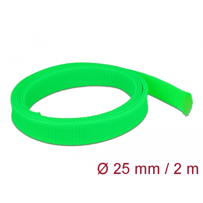 Pletená rozťahovacia páska 2 m x 25 mm zelená Delock 20749