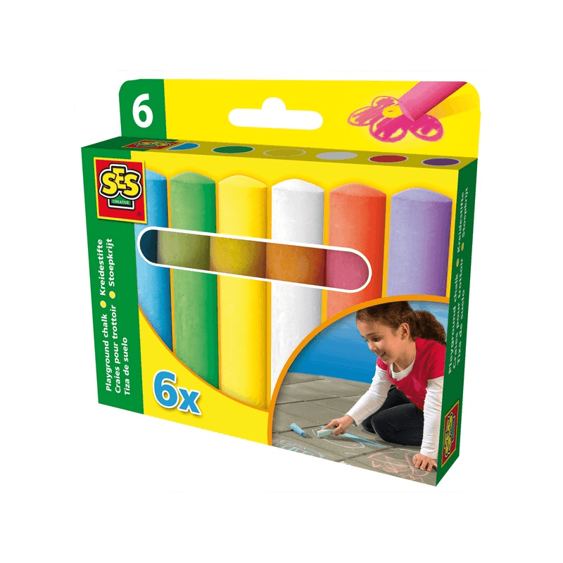 SES Creative Playground chalks 6 pack krieda na chodník 6 kusov