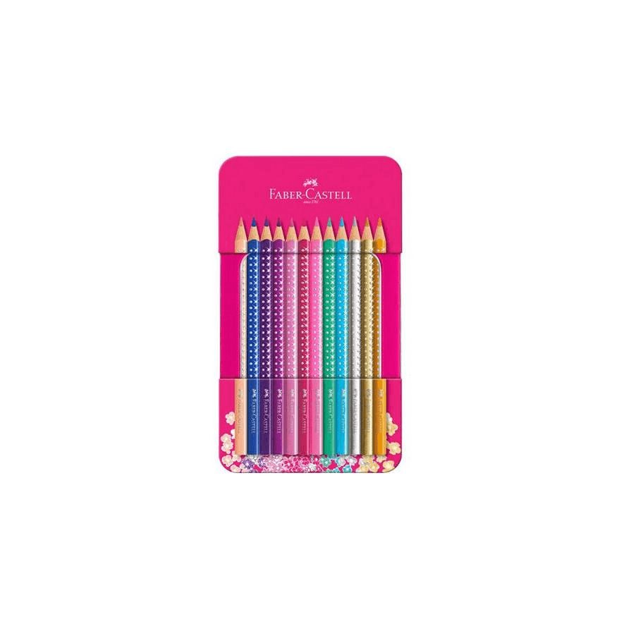 Faber-Castell Farbičky Sparkle v kovovom balení 12 farieb