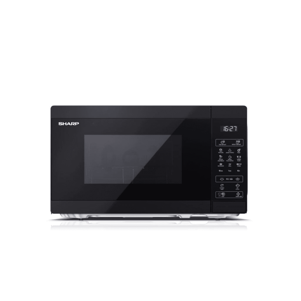 Sharp YC-MG02E-B mikrovlnná rúra Na pracovnú dosku Mikrovlnná rúra s grilom 20 L 800 W Čierna