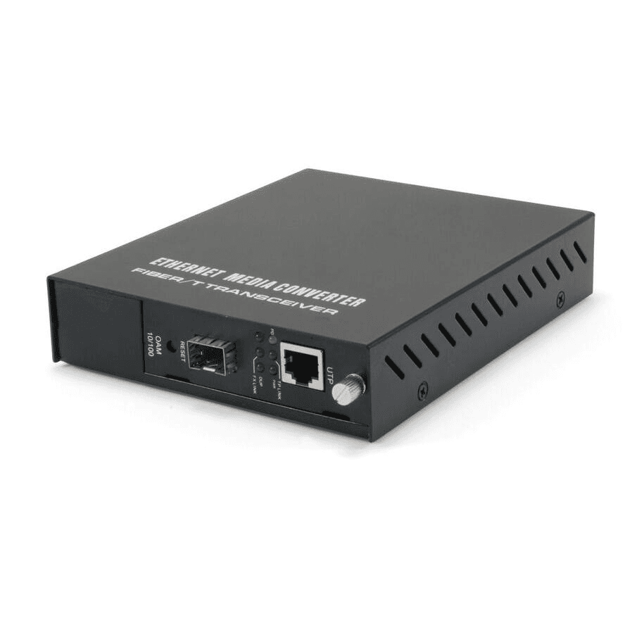 LevelOne FVM-1000 konvertor sieťovej kabeláže 100 Mbit/s Čierna