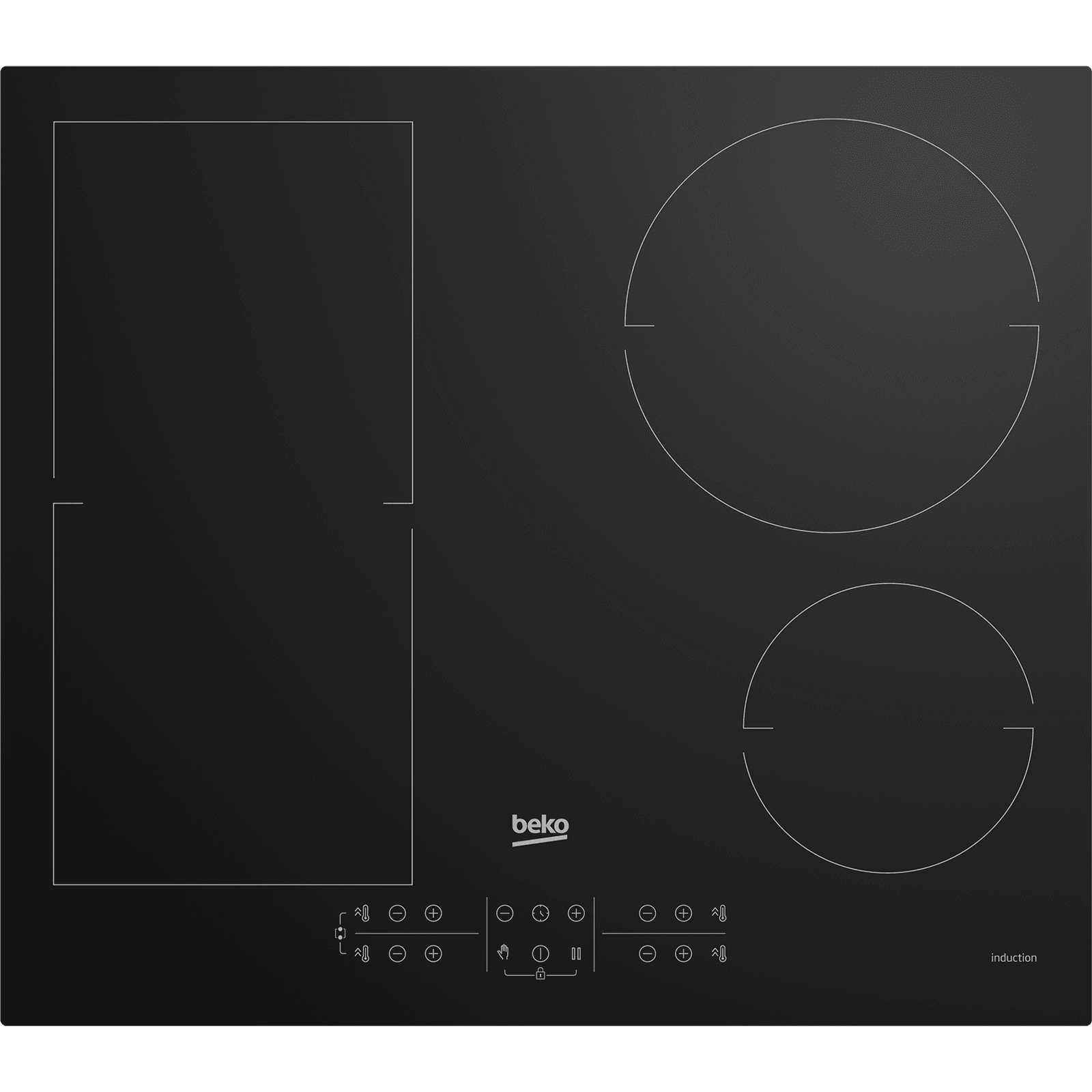 Beko HII64200FMT Čierna Vstavaný 60 cm Indukčná varná doska so zónami 4 zone(s)