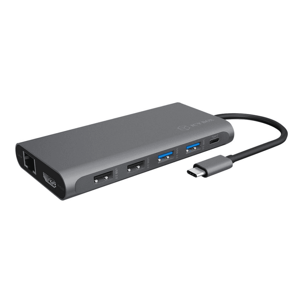 ICY BOX IB-DK4050-CPD Kábel USB 3.2 Gen 1 (3.1 Gen 1) Type-C Antracit