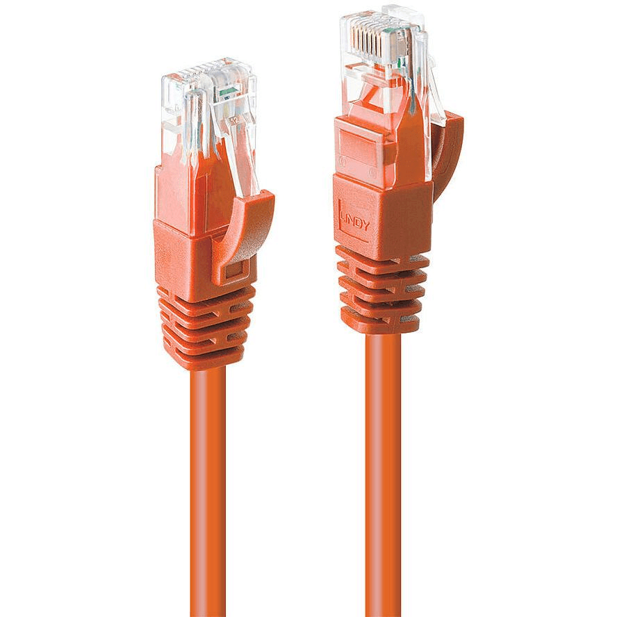 Lindy 48110 sieťový kábel Oranžová 5 m Cat6 U/UTP (UTP)