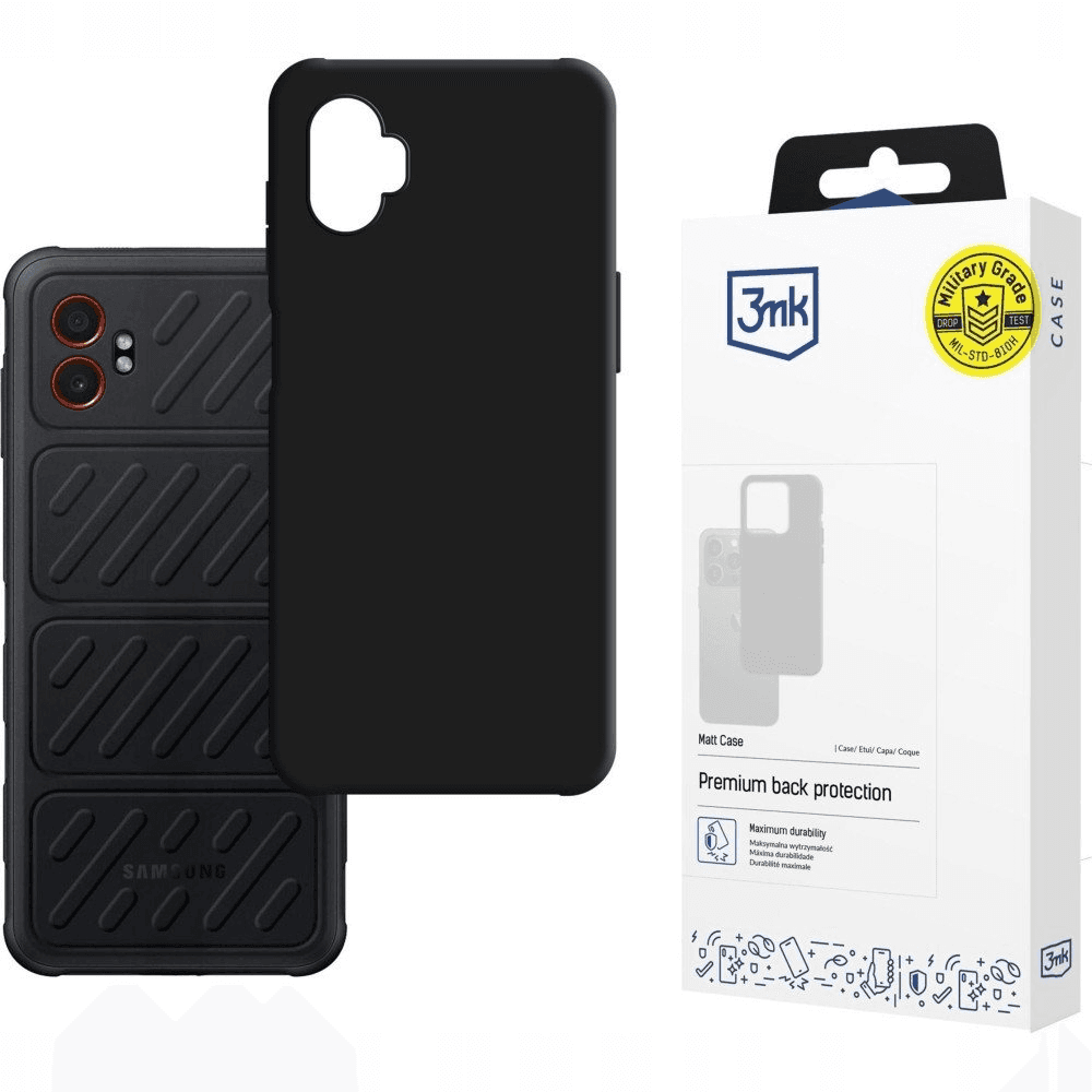 Čierny 3mk kryt pre Samsung Galaxy XCover 7 Pro Matt Case