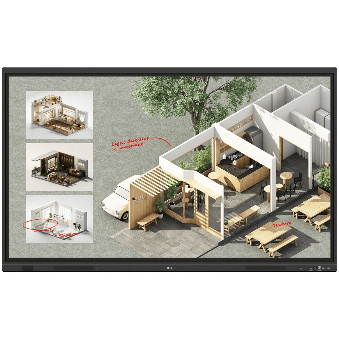 LG CreateBoard Standard interaktívna tabuľa 165,1 cm (65") 3840 x 2160 px Dotyková obrazovka Čierna
