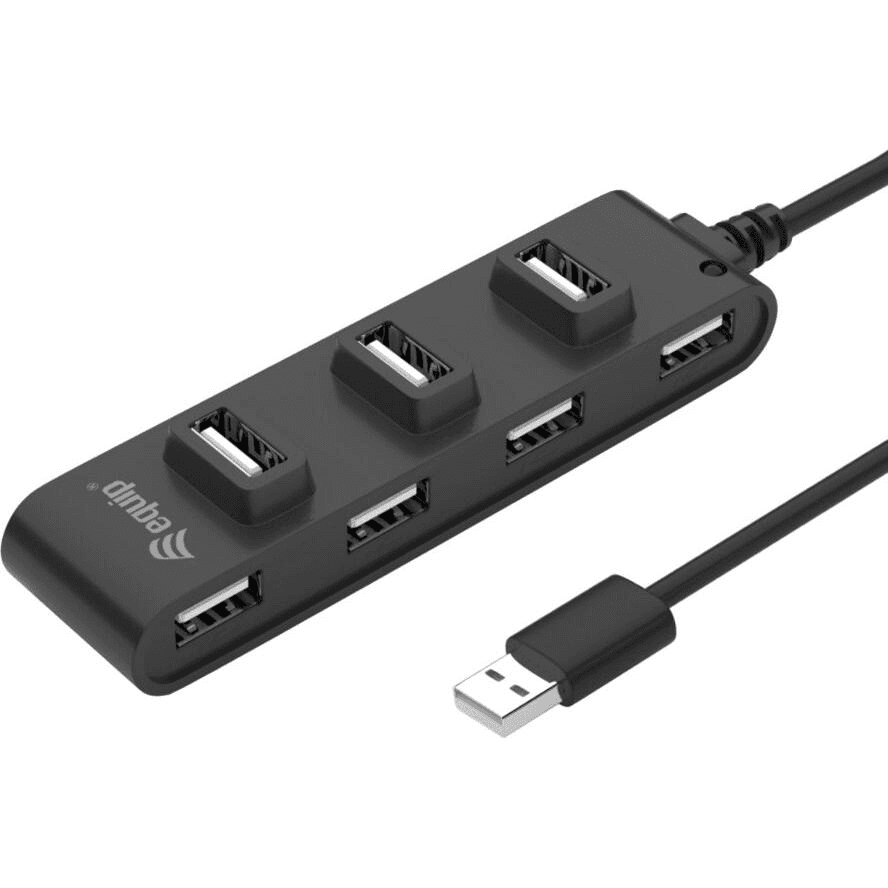 Equip 128957 hub USB 2.0 480 Mbit/s Čierna