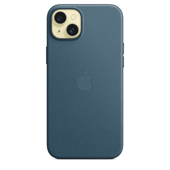 Originálne puzdro Apple iPhone 15 Plus FineWoven Case MagSafe modré