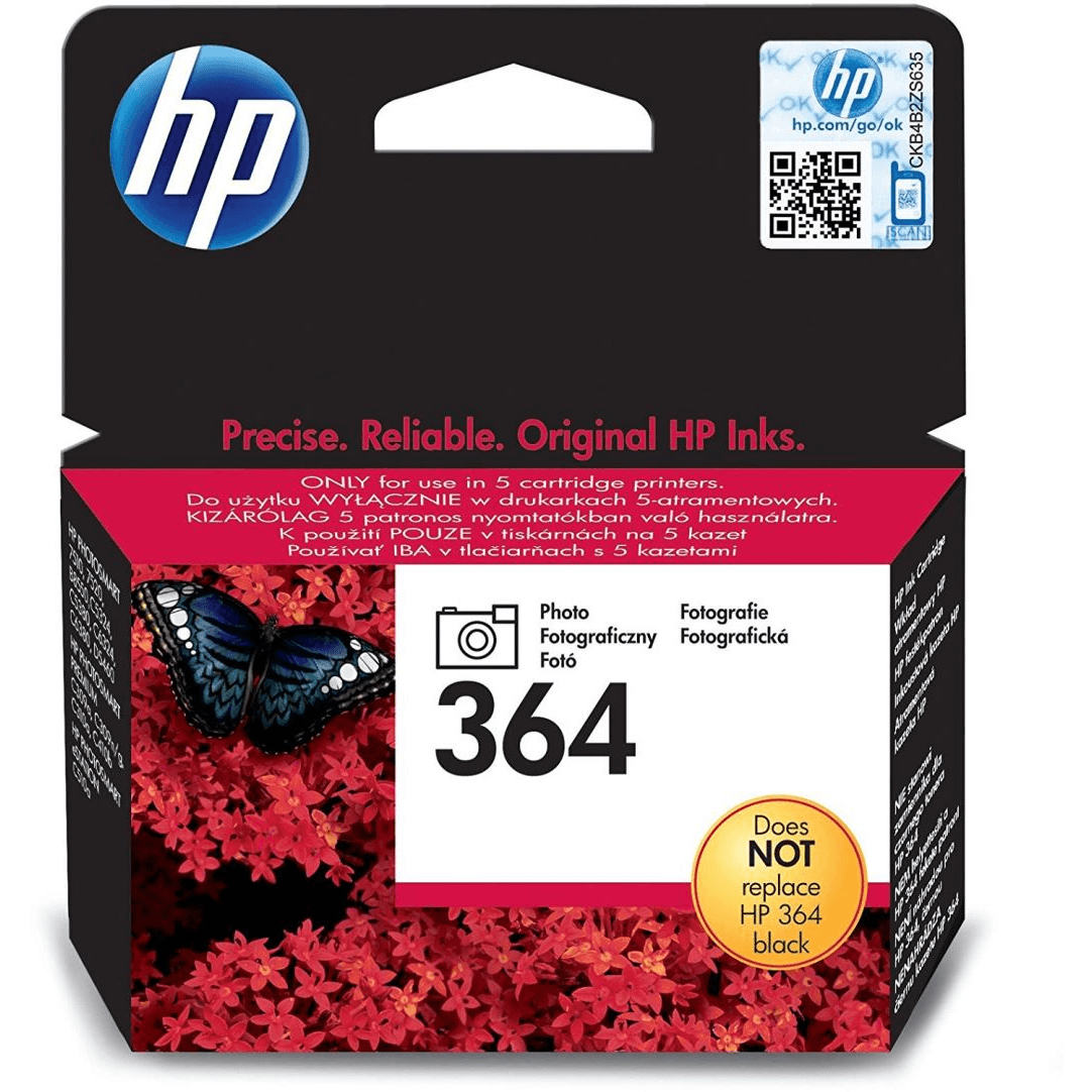 HP 364 Photo Original Ink Cartridge atramentová náplň 1 kusov Originál Štandardná výťažnosť Fotografická čierna