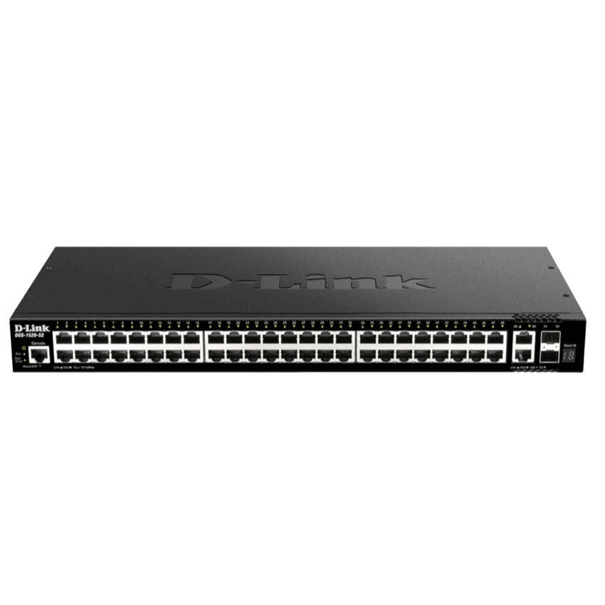 D-Link DGS-1520-52/E sieťový prepínač Riadený L3 10G Ethernet (100/1000/10000) 1U Čierna